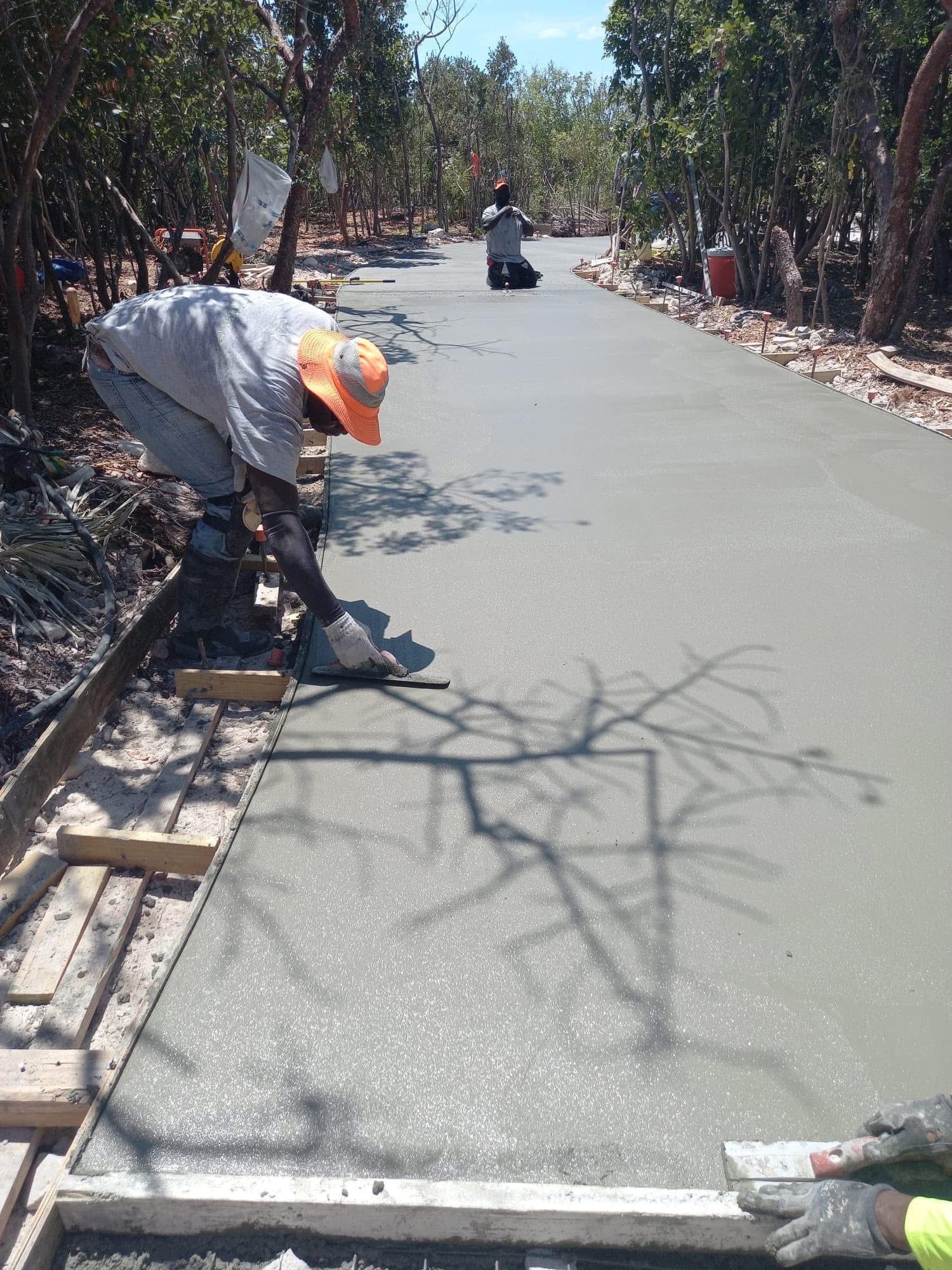 Concrete pathway finish — Paradise Island